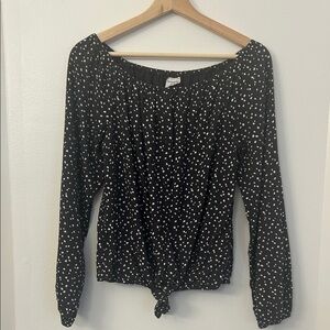Black and White Polka Dot Women's Top
